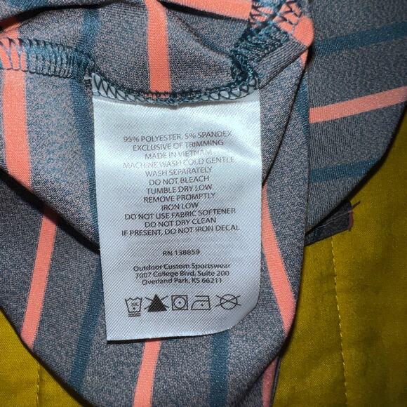 Columbia Golf Striped Short Sleeve Polo Men's Large Poly/Spandex Blend - Picture 3 of 7